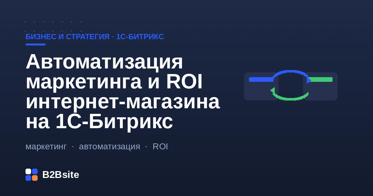 Автоматизация маркетинга интернет-магазина на 1С-Битрикс: триггерные цепочки, сегментация базы, каналы и сквозная аналитика ROI