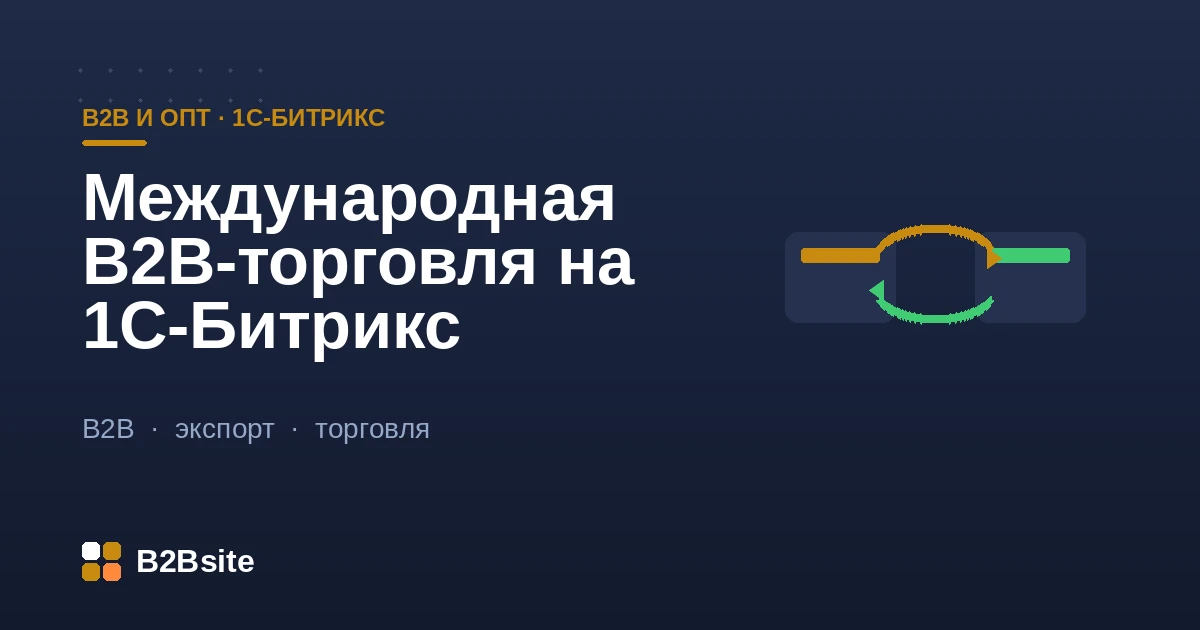 Международная B2B-торговля на 1С-Битрикс: мультивалюта, условия Инкотермс, экспортные документы и логистика