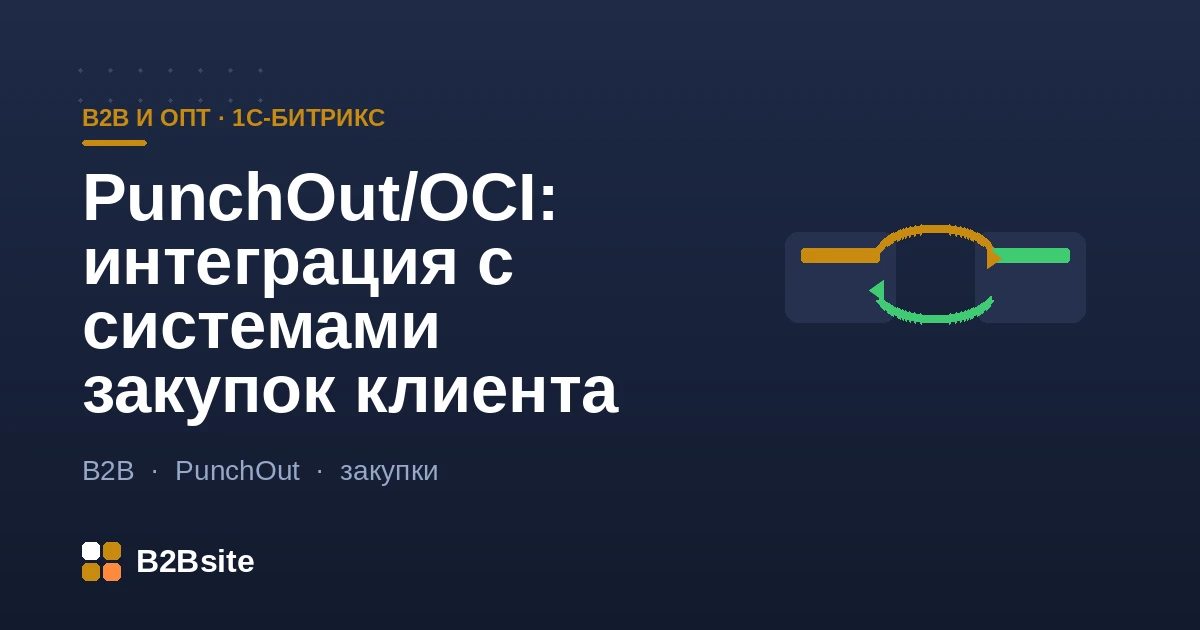 Интеграция PunchOut/OCI: система закупок клиента подключается к каталогу поставщика на 1С-Битрикс