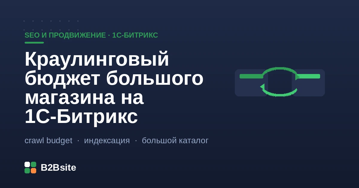 Краулинговый бюджет большого магазина на 1С-Битрикс: обход сайта роботом, мусорные URL, скорость ответа, sitemap и логи