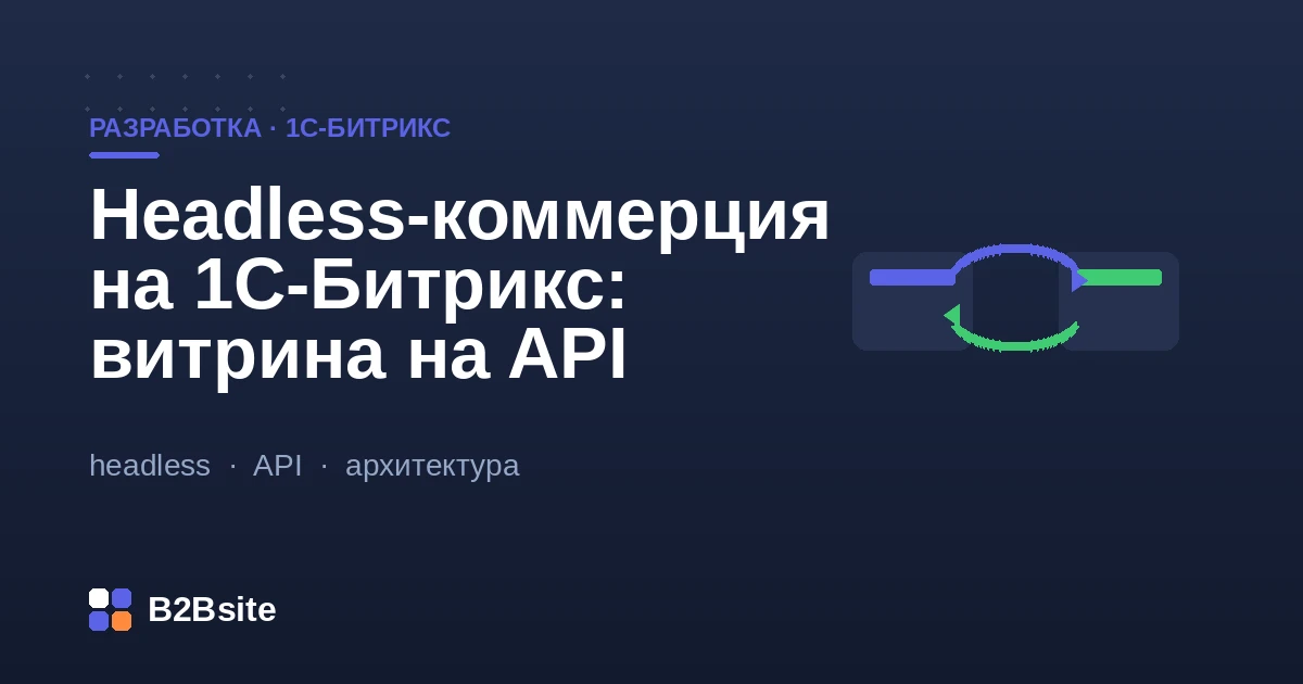 Headless-коммерция на 1С-Битрикс: платформа как бэкенд и отдельная витрина на API