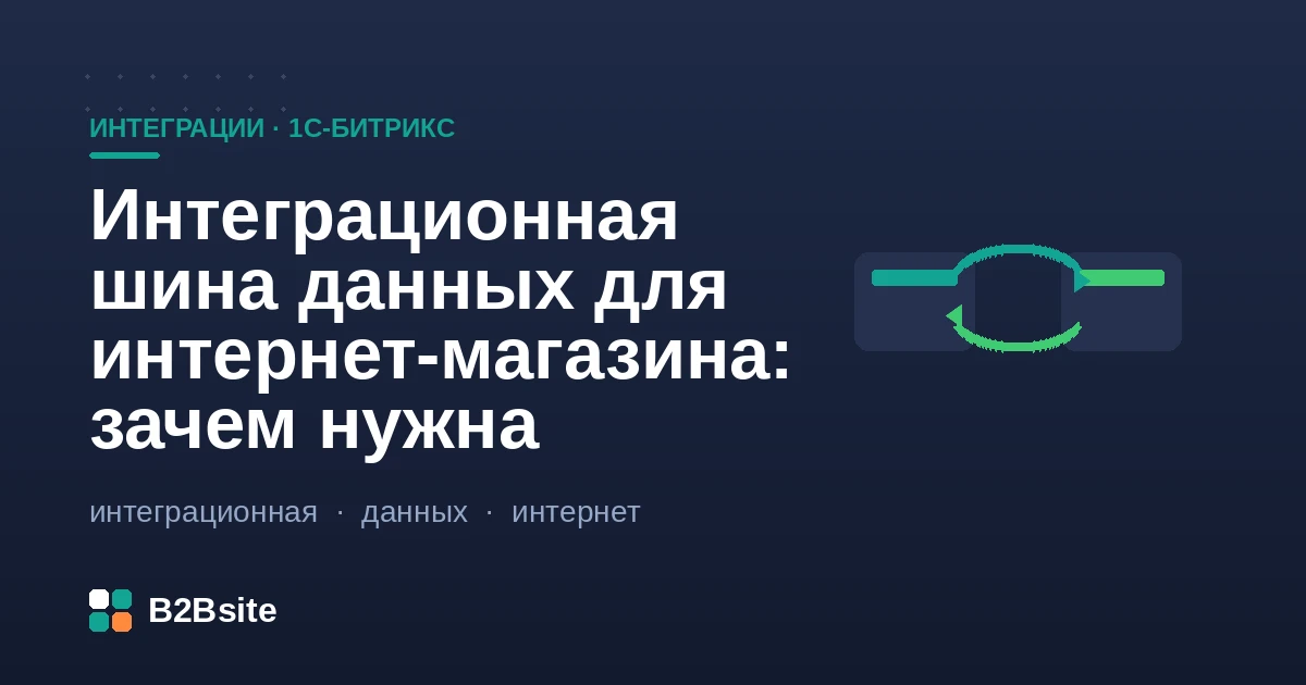 Интеграционная шина данных для интернет-магазина на 1С-Битрикс: центр обмена между сайтом, 1С, CRM, складами и маркетплейсами
