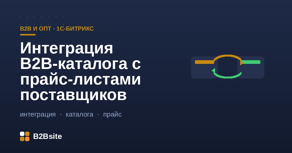 Интеграция B2B-каталога на 1С-Битрикс с прайс-листами поставщиков: маппинг, наценки, остатки, обновление