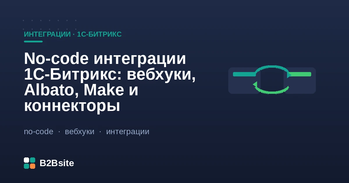 No-code интеграции 1С-Битрикс: вебхуки, Albato, Make и коннекторы