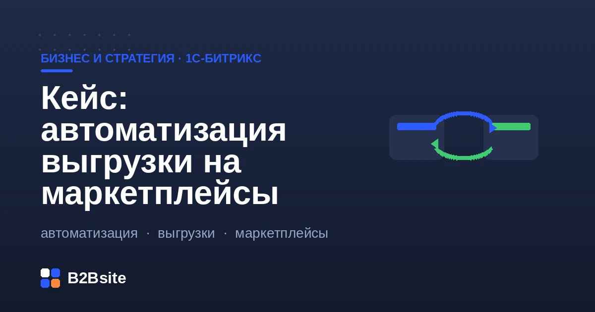 Автоматизация выгрузки каталога на маркетплейсы из 1С-Битрикс: фиды, маппинг, синхронизация цен и остатков, обработка заказов