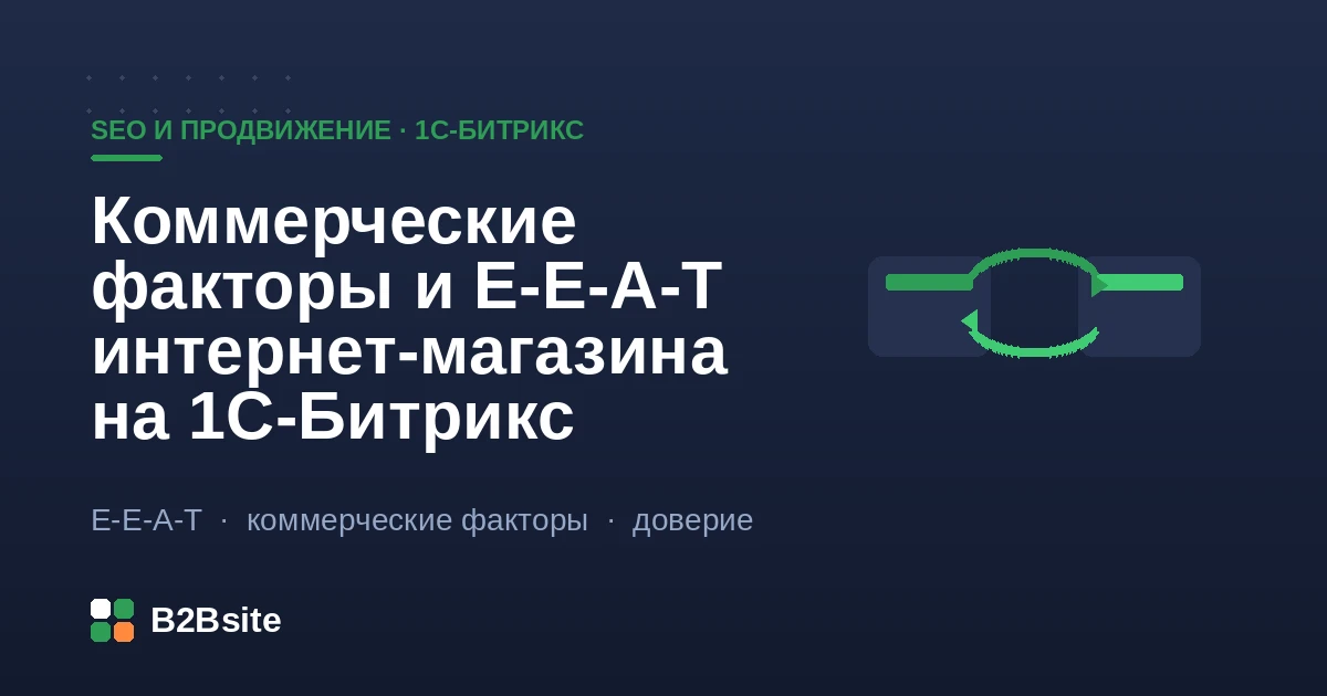 Коммерческие факторы и E-E-A-T интернет-магазина на 1С-Битрикс: контакты, реквизиты, отзывы, гарантии и экспертный контент как сигналы доверия