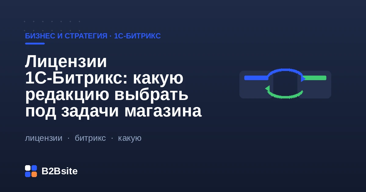 Выбор редакции лицензии 1С-Битрикс под задачи интернет-магазина