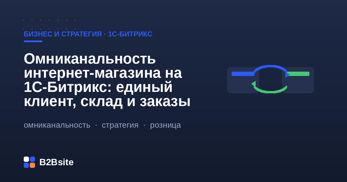 Омниканальный магазин на 1С-Битрикс: единый клиент, остатки по складам и заказы между сайтом, розницей и маркетплейсами
