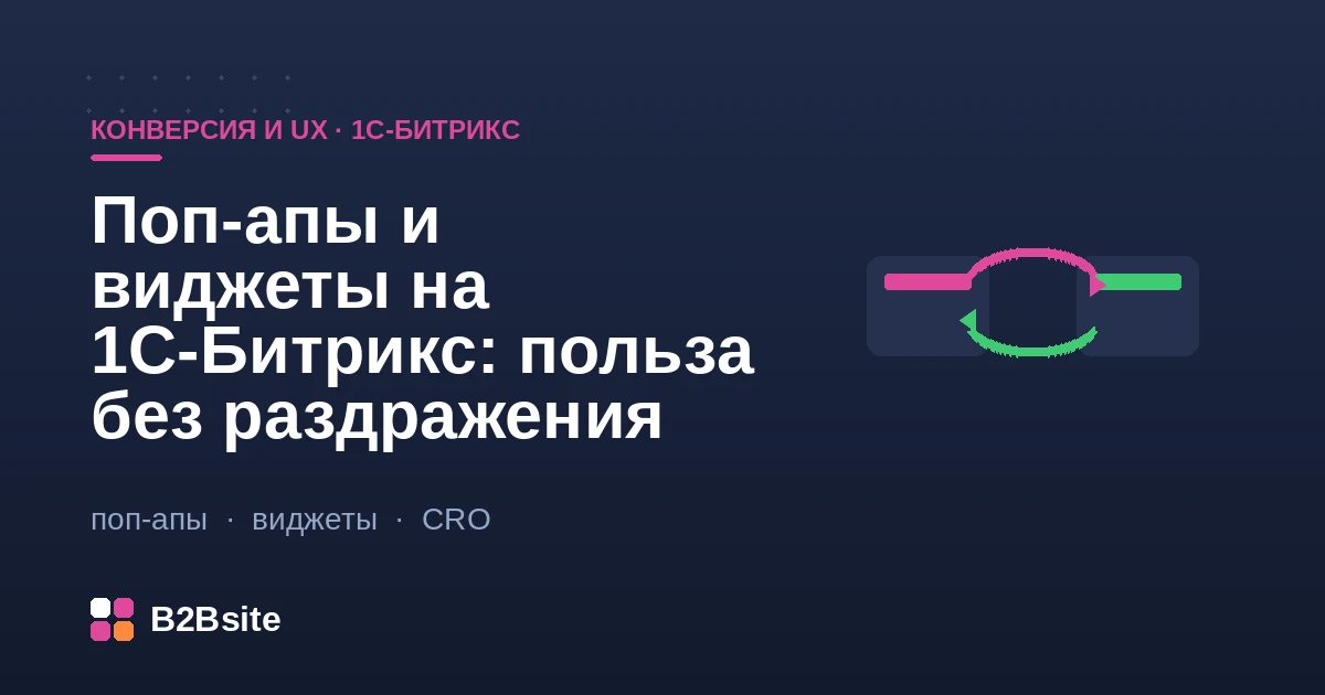 Поп-апы и виджеты на 1С-Битрикс: exit-intent, скидка за подписку, онлайн-чат и обратный звонок с пользой и без раздражения