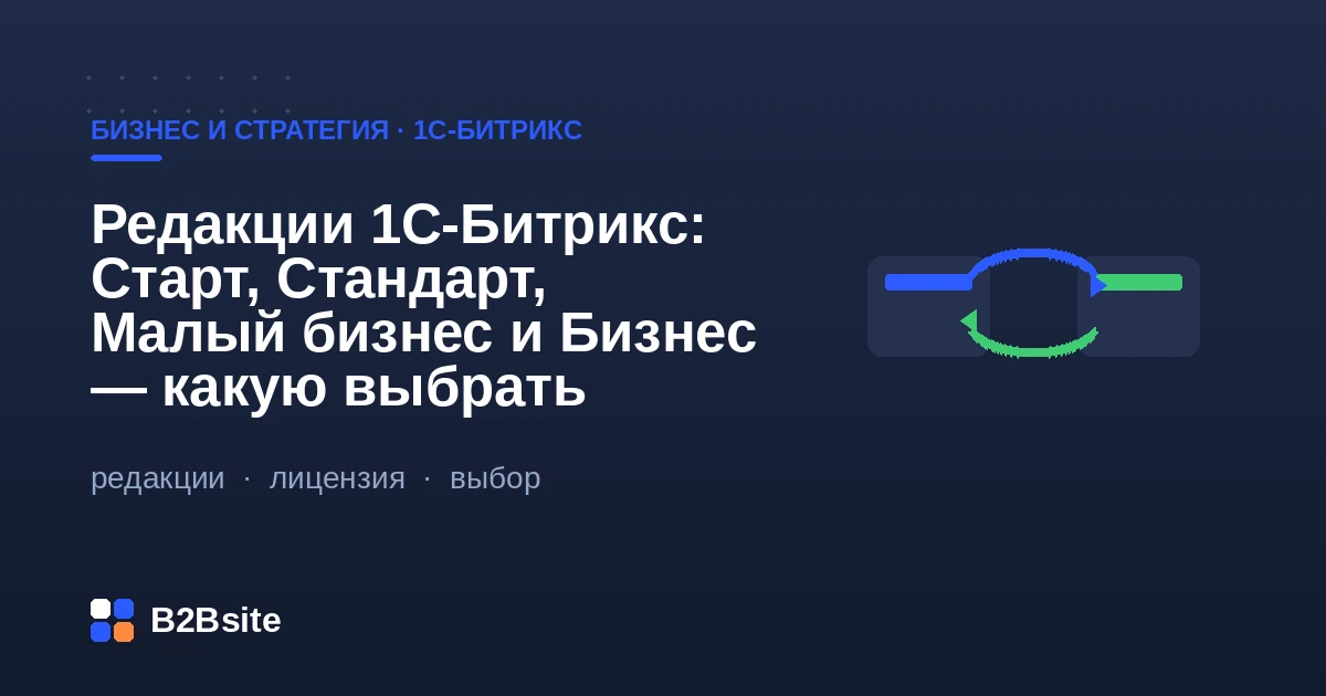Редакции 1С-Битрикс: Старт, Стандарт, Малый бизнес, Бизнес и Энтерпрайз — какую редакцию выбрать под задачу