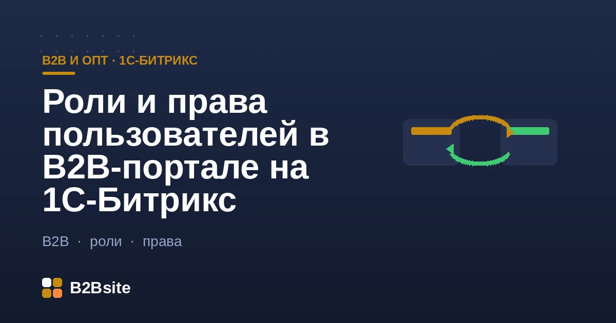 Роли и права пользователей в B2B-портале на 1С-Битрикс: несколько сотрудников контрагента, матрица прав, разграничение доступа