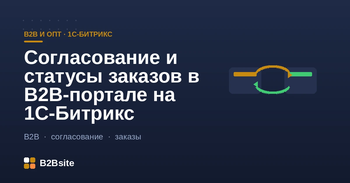 Согласование и статусы заказов в B2B-портале на 1С-Битрикс: маршрут утверждения, роли закупщика, кредитный лимит