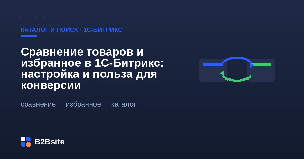 Сравнение товаров и избранное (отложенные) в интернет-магазине на 1С-Битрикс: таблица сравнения, кнопки в карточке и каталоге